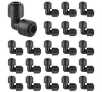Kalolary 30PCS Quick Connect 1/4" Drip Irrigation Elbow Coupling Connector, Universal 90 Degree Elbow Fitting for 1/4 Inch Irrigation Tubing, Leak Free Fittings for Drip Irrigation System