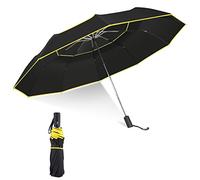 Kalolary 62 Inch Golf Umbrella Automatic Open Windproof Compact Extra Large Double Canopy Travel Folding Umbrella Strong Oversized Rain Umbrellas (BlacK)