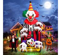 Kalolary 7FT Halloween Inflatables Animated Clown Puppet Manipulation | Circus Clown Box Inflatable Halloween Blow up Outdoor Decorations for Shopping Mall Yard Festival Party
