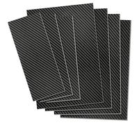 Kalolary Carbon Fiber Board, Real Carbon Fiber Sheets 0.5mm-5mm, Glossy Surface, Twill Weave, 100 * 250 * 2mm