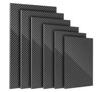 Kalolary Carbon Fiber Sheet 200 X 300 X 3 MM, 3K Real Carbon Fiber Board Plate Carbon Plate Twill Weave Panel Sheets Available in 0.5mm-5mm 100% 3K Glossy Surface Laminate Carbon Fiber Sheet