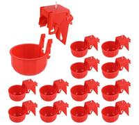 Kalolary Detachable Upgraded Automatic Chicken Waterer Cups, 12 Pack Large Professional Poultry Drinker Set with Drill Bit for Chickens, Ducks, Geese, Turkey, Pigeon