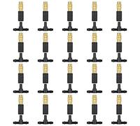 Kalolary Irrigation Nozzle Adjustable Copper Atomizing Nozzle Connect 47 Hose Micro Nozzle Drip Irrigation Sprayer Garden Cooling Irrigation Equipment with 3-Way Drip Irrigation Universal Connector