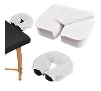 Kalolary Massage Bed Cover, 200 Count Ultra Soft Non-Sticking Flat Face Rest Cover White Headrest Covers for Massage Tables, Chairs and Spa Bed