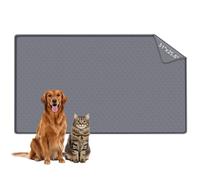 Kalolary Washable Silicone Pee Pad for Dog - Reusable Mat for Waterproof Floor Protection Mat for Puppies, Indoor Potty Training & Multi-Pet Use (Gray（130 * 65cm）)