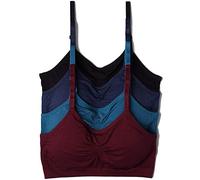 Kalon 4 Pack Nylon Spandex Removable Pads Comfort Seamless Bras - - S/M