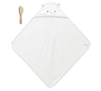 Kaloo Baby Bath Set - 75cm Long Absorbent Bamboo Cape & Massage Brush - Newborn Gift for Boys/Girls - K211008