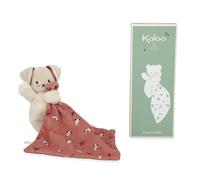 Kaloo - Carré Douceur - Brick Red-Coloured Dog Comforter - Baby Plush - Comforter: 18 x 18 cm - Ochre - Eco-Friendly Materials - FSC Gift Box - 0 Months +, K226002