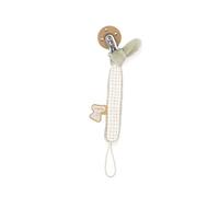 Kaloo - Green Pacifier Clip - Wood & Fabric - Compatible with Ring Pacifiers - Elegant Birth Gift - from Birth - Surface Wash - 0+