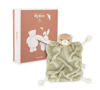 Kaloo - Green Rabbit Soft toy 24cm - Ultra-soft flat baby soft toy - Extra soft flannel fur - Knots with teat-clip function - Cuddly and educational companion from birth - K214006