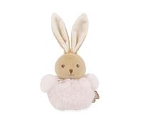 Kaloo Lapin Pompom Plush Toy - Soft Companion for Babies from Birth - 90% Recycled Materials - Machine Washable - Birth Gift with Ties for Attaching and Gingham Scarf - K214024