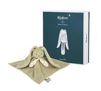 Kaloo, Lapinoo, Baby Comforter Rabbit Green with Long Ears, From Birth | Square Comforter in Corduroy and Viscose, Long Ears Easy to Hold, Scarf and Personalised Gift Box, Easy for Little Hands