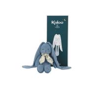 Kaloo, Lapinoo Baby Rabbit Soft Toy from Birth, Horizon Blue, 25 cm | Extra-Soft Corduroy, Long Ears to Tie, Printed Scarf, Gift Box with Message Space, Machine Washable at 30°C, 0-36 Months
