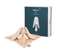 Kaloo - Lapinoo - Peach Bunny Comforter - Baby Plush - Square: 30 x 30 cm - Bi-Material Ultra-Soft Viscose and Corduroy - Gift Box - 0 Months +, K218017