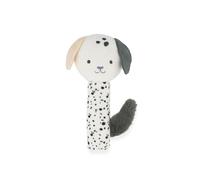 Kaloo - Puppy Mirror Rattle - Sensory Development Toy for Babies from Birth - Soft Toy with Mirror and Contrasting Colours - Newborn Gift - K227008