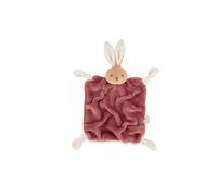 Kaloo - Soft toy Lapin Bordeaux 24cm - Ultra-Soft Flat Baby Doudou - Extra Soft Flannel Fur - Knots with Pacifier Attachment - Cuddly and Educational Companion from Birth - K214008