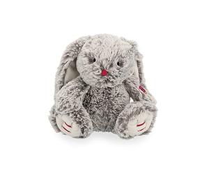 Kaloo - Rouge 24 Cm Prestige Grey Léo The Rabbit - Small Silky-Furred Soft Toy - Big-Eared Rabbit Plush - 0 Months +, K223002