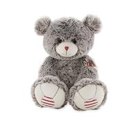 Kaloo - Rouge Peluche Ours Maé Gris Prestige 38 cm - Petit Ours en Peluche en Fourrure Soyeuse - Doudou Ultra Doux pour Bébé - Dès la Naissance, K962754