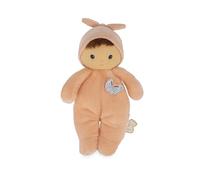 Kaloo, Tendre Bébé, Brown-Haired Baby Doll Zinnia Peach 24 cm, From Birth | Soft Cuddly Baby Doll, Little Arms Made for Cuddles, Butterfly Tag to Handle and Encourage Grasping, Easy for Little Hands