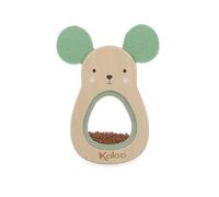 Kaloo Wooden Mouse Rattle - Sensory Stimulation Toy from Birth - FSC Beech Wood - Lightweight and Easy to Grip - K210017