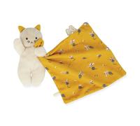 Kaloo - Carré Douceur - Yellow Cat Comforter - Baby Plush - Comforter: 18 x 18 cm - Yellow - Eco-Friendly Materials - FSC Gift Box - 0 Months +, K226003