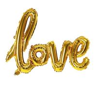 KALOR Large Gold LOVE Balloons Banner, 42 Inch Mylar Foil Letters Balloons for Valentine's Day Wedding Bridal Shower Anniversary Party Decorations Supplies