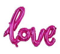 KALOR Large Hot Pink LOVE Balloons Banner, 42 Inch Mylar Foil Letters Balloons for Valentine's Day Wedding Bridal Shower Anniversary Party Decorations Supplies
