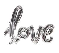 KALOR Large Silver LOVE Balloons Banner, 42 Inch Mylar Foil Letters Balloons for Valentine's Day Wedding Bridal Shower Anniversary Party Decorations Supplies
