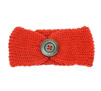 KaloryWee Hairbands for Baby Girls, Baby Knitting Hats Infant Kids Girl Phtography Props Button Hairband Red