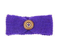 KaloryWee Hairbands for Baby Girls, Baby Knitting Hats Infant Kids Girl Phtography Props Button Hairband Purple