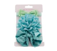KaloryWee Newborn Baby Girls Infant Toddler Hair Bow Headband Hair Band Headwear (Blue)