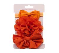KaloryWee Newborn Baby Girls Infant Toddler Hair Bow Headband Hair Band Headwear (Orange)