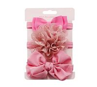KaloryWee Newborn Baby Girls Infant Toddler Hair Bow Headband Hair Band Headwear (Pink)