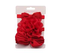 KaloryWee Newborn Baby Girls Infant Toddler Hair Bow Headband Hair Band Headwear (Red)
