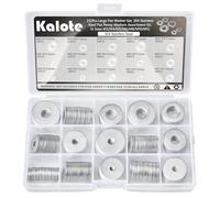 Kalote 232Pcs 304 Stainless Steel Fender Flat Washers Kit, 15 Sizes M3-M12