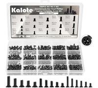 Kalote 700Pcs Laptop Screws Kit, Black Carbon Steel M2 M2.5 M3 Flat Head Phillips Replacement Screw Assortment Set for PC Computer Motherboard Notebook Dell HP Lenovo Asus Acer Repair