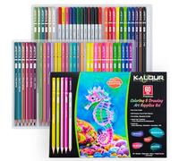 KALOUR 60 Art Drawing Pencils Set,Including Oil-Based, Metallic, Watercolor, Neon, Macaron Pastel Colored Pencils.Ideal for Sketching, Coloring & DIY Crafts,Gift for Adults Kids Artists Beginner