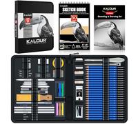 KALOUR PDAS 112 Drawing Set with 3-Color Sketchbook, Graphite & Charcoal Pencils, Art Kit for Artists, Adults, Teens & Beginners, Ideal for Shading & Blending