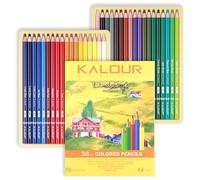 KALOUR PDAS 36-Piece Yellow Landscape Coloured Pencil Set - Pre-Sharpened Wooden Pencils for Adults, Artists & Beginners - Ideal for Colouring Books, Drawing & Sketching