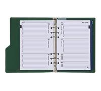 Kalpa 1016-19 A5 Refillable 6 Ring Planner Green with agenda refill 2024 2025 and 2026