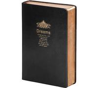 Kalpa Vintage Notebook Leather - Diary for Men and Women - 416 Blank Premium Papers with Golden Edge Travel Diary - For Writing or Drawing - Black