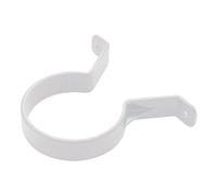 KALSI AQUAFLOW Gutter Downpipe Clips, 68mm uPVC, Pack of 2, White, Round