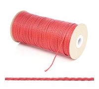 Kalsi Cords 1.5mm Thin Round Polypropylene Braided Rope Cut Length, Strong & Durable Poly Cord String for Haberdashery, Arts & Crafts, Pulley, DIY Projects (Red, 10 Metres Cut Length)