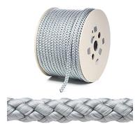Kalsi Cords 10mm Round Polypropylene Braided Rope Cut Length, Extra Strong & Durable Poly Cord Rope for Outdoors, Tie Downs, DIY Projects and General Use (Grey Silver, 5 Metres Cut Length)