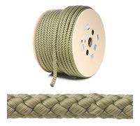 Kalsi Cords 10mm Round Polypropylene Braided Rope Cut Length, Extra Strong & Durable Poly Cord Rope for Outdoors, Tie Downs, DIY Projects and General Use (Khaki Olive, 10 Metres Cut Length)