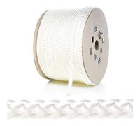 Kalsi Cords 10mm Round Polypropylene Braided Rope Cut Length, Extra Strong & Durable Poly Cord Rope for Outdoors, Tie Downs, DIY Projects and General Use (Natural White, 20 Metres Cut Length)