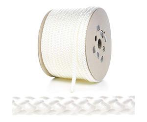 Kalsi Cords 10mm Round Polypropylene Braided Rope Cut Length, Extra Strong & Durable Poly Cord Rope for Outdoors, Tie Downs, DIY Projects and General Use (Natural White, 20 Metres Cut Length)