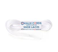 Kalsi Cords 2mm Thin Round Cord Shoe Laces Replacement Shoelaces for Smart Brogue Boots Shoes Kids & Adults Footwear Premium Quality (Optic White, 45cm Pair)