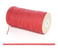 Kalsi Cords 2mm Thin Round Polypropylene Braided Rope Cut Length, Strong & Durable Poly Cord String for Haberdashery, Arts & Crafts, Pulley, DIY Projects (Red, 10 Metres Cut Length)
