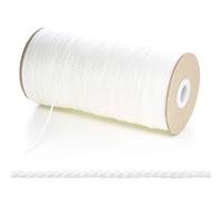 Kalsi Cords 2mm Thin Round Polypropylene Braided Rope Cut Length, Strong & Durable Poly Cord String for Haberdashery, Arts & Crafts, Pulley, DIY Projects (Natural White, 5 Metres Cut Length)